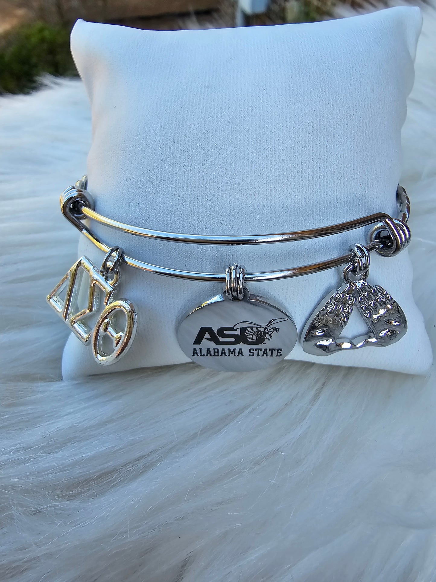 Alabama State University Delta Sigma Theta Bracelet - Silver