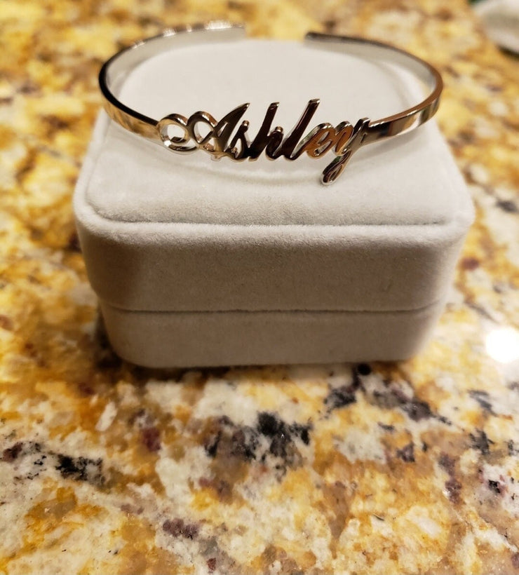 Children&#39;s Adjustable Personalized Name Cuff Bracelet