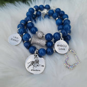 Custom Fit Jackson State University HBCU Stack Bracelet Set