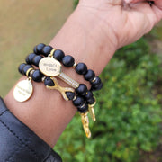 Alabama State University HBCU Stack Custom Fit Bracelet Set