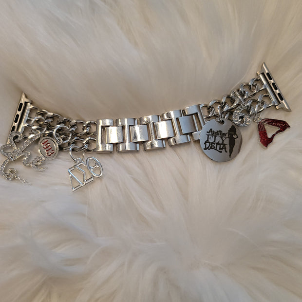 Delta Apple Link Custom Fit Watch Band (charms may be changed at customers request)