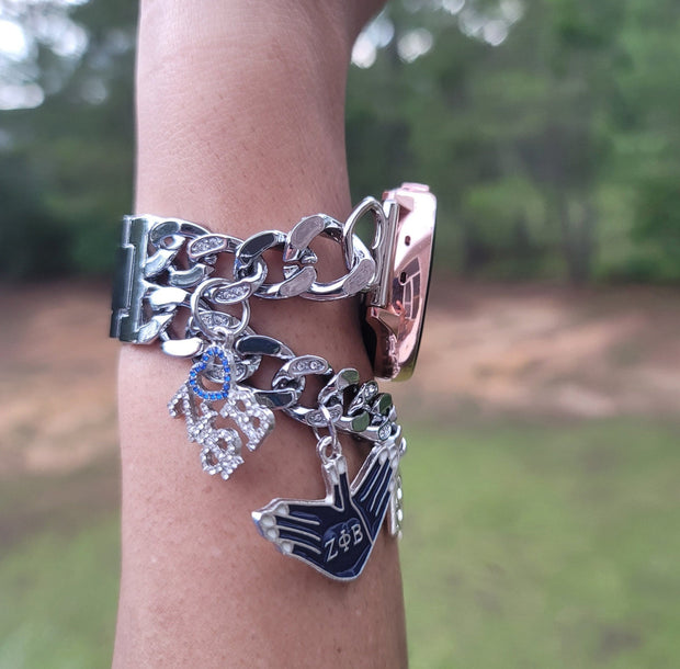 Samsung Galaxy Zeta Custom Fit Watch Band with Bracelet (includes up to 6 charms may be changed at customers request)